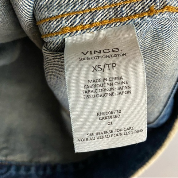 VINCE Denim Trucker Boyfriend Jacket - Picture 9 of 11